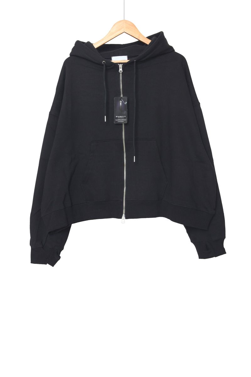 Napping hand warmer hooded zip-up