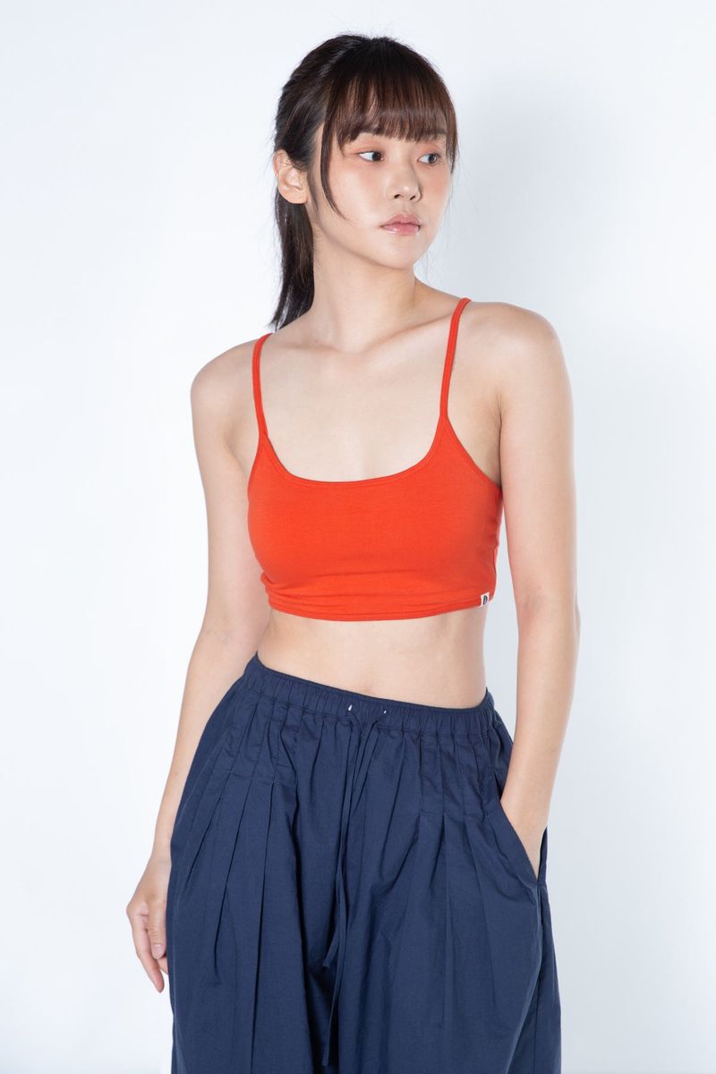 Back Tunnel Bra Top (Orange)