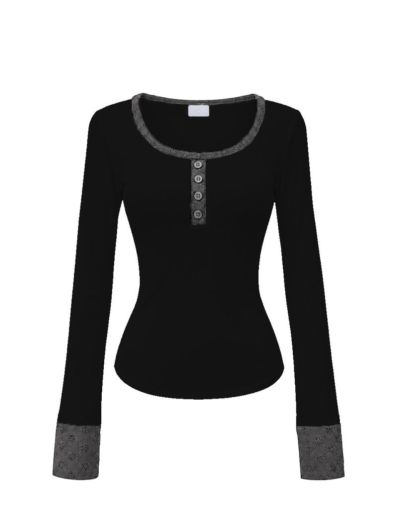 adorntie（アドオンタイ）の「ハッシュ ロングスリーブ(black)（トップス）」