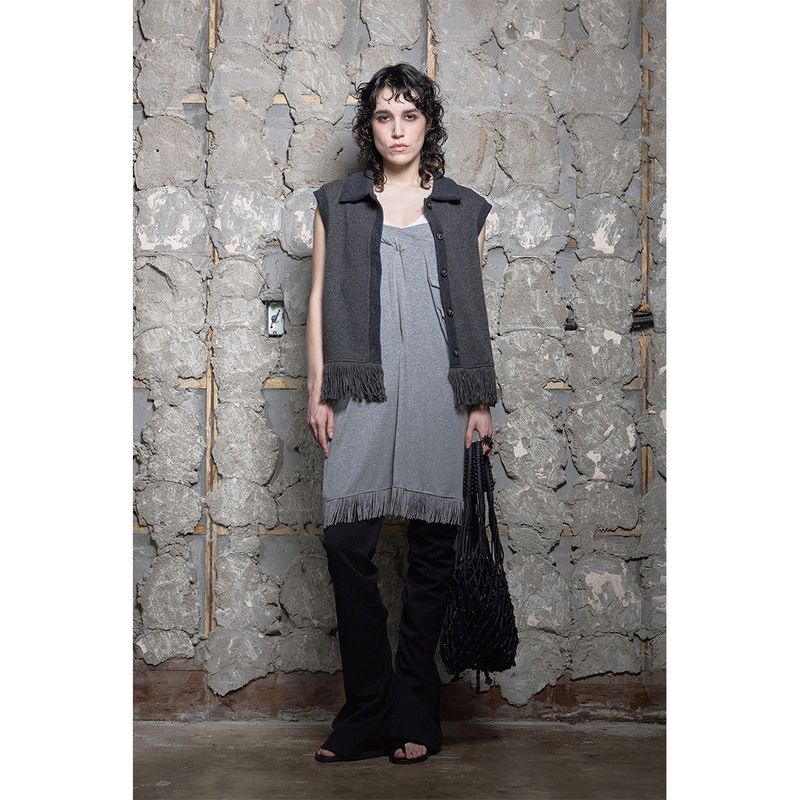 FRINGE KNIT VEST