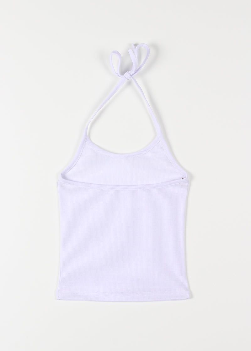 CROPPED HALTER SLEEVELESS