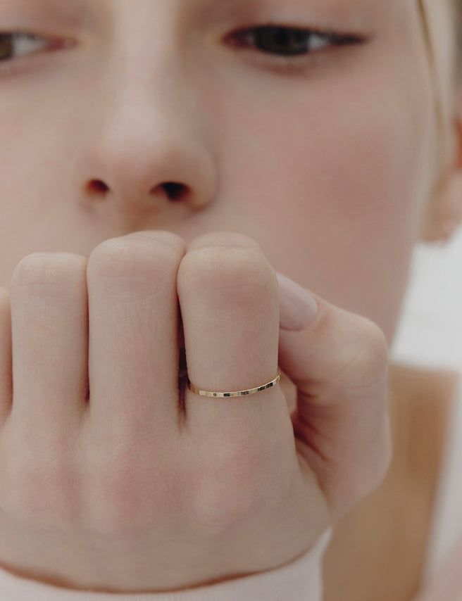 26SS★ Truly Essence 14K Single Cutout Ring