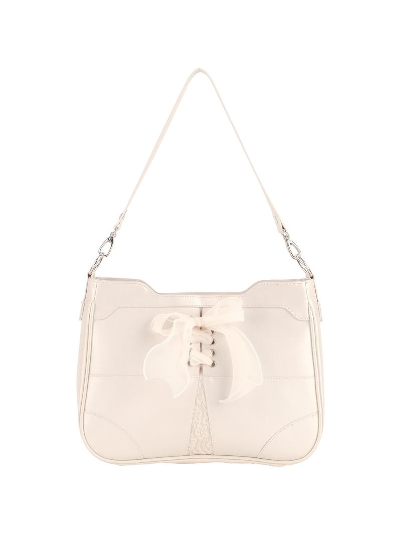 Bustier ribbon bag_ivory