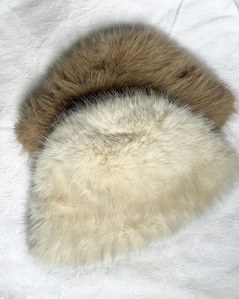 PLAIN FAUX FUR BUCKET HAT [2colors]