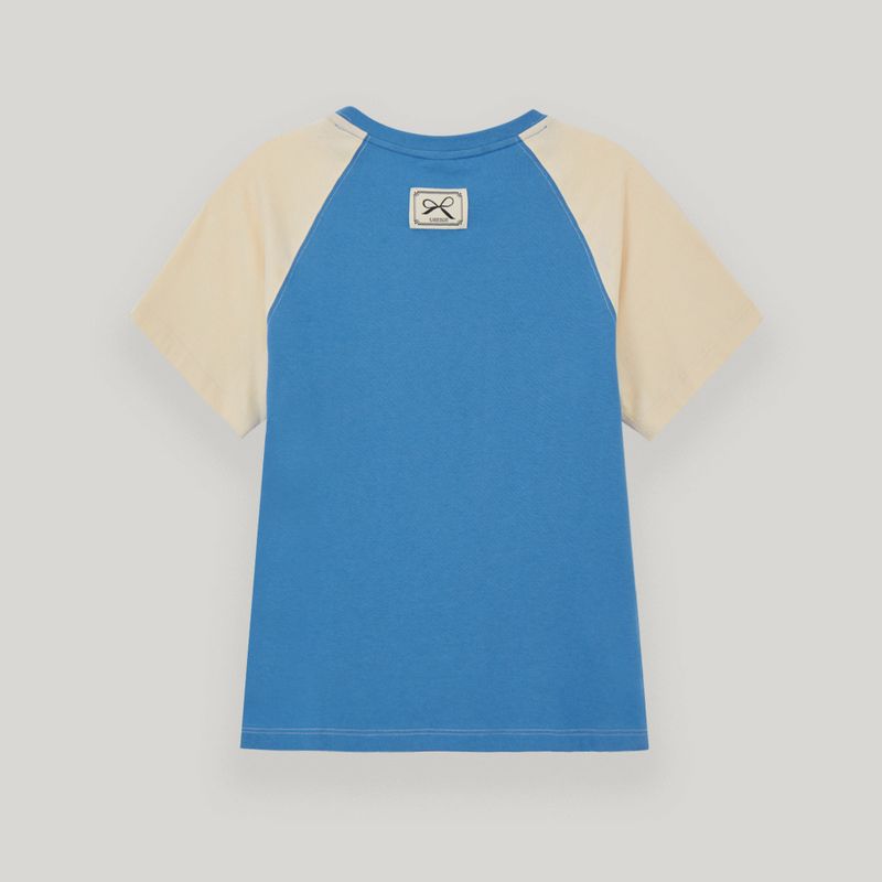 Blue/Beige Raglan T-Shirt