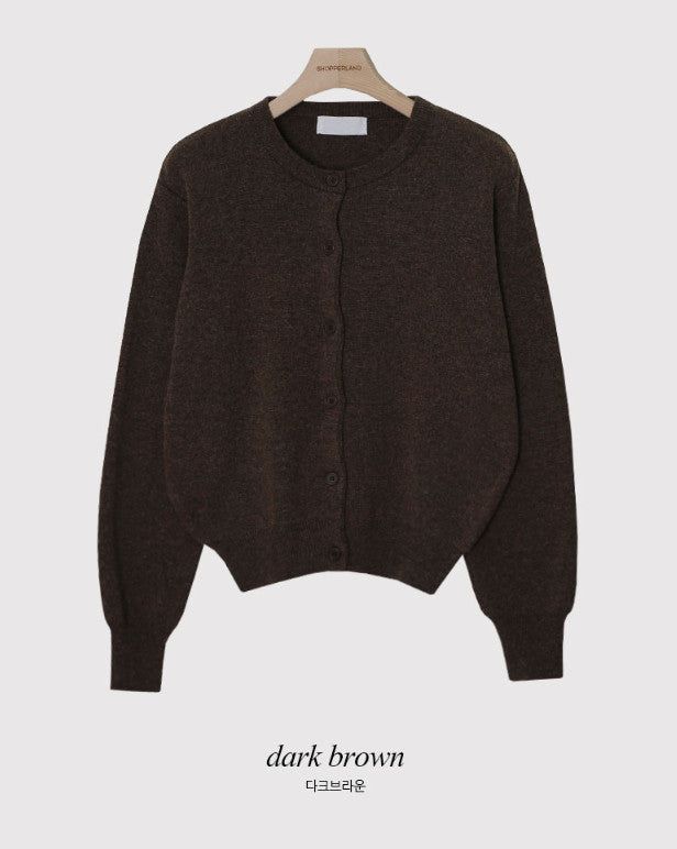 PN Basic Round Knit Cardigan (10color)