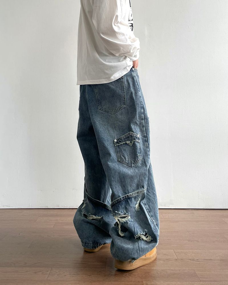 Frey Fold Denim Pants