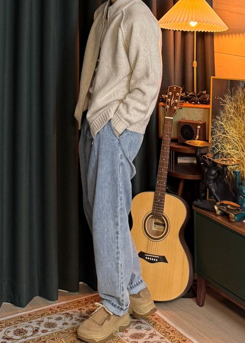 [virstyle original] INKKI Two-Way Wool Knit Zip-Up 2COLOR