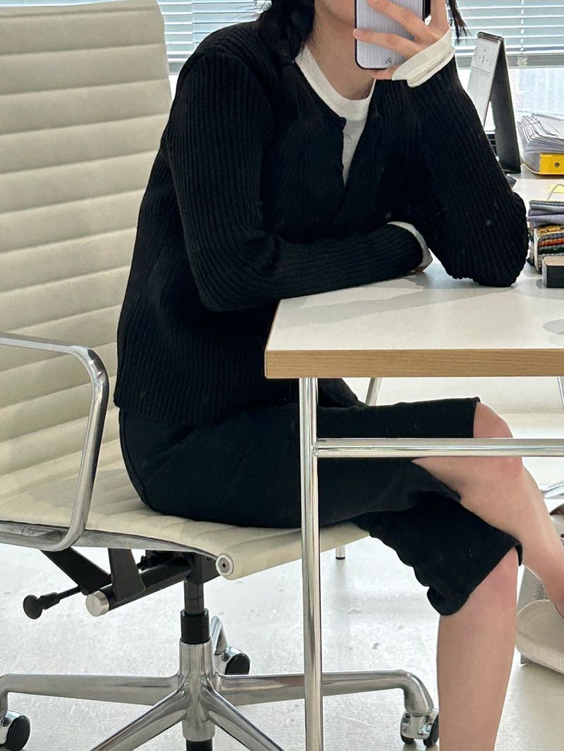 [MADE] Poet V-neck Round Cardigan