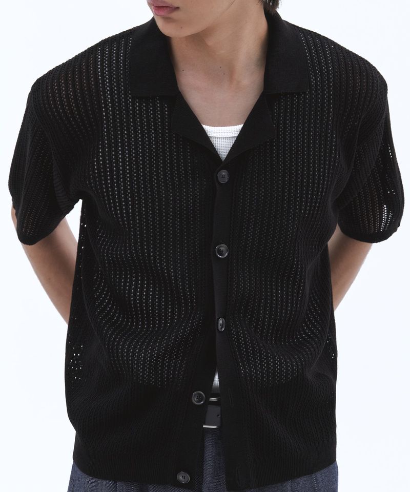 TRIP LE SENS（トリプルセンス）の「Washable Cruise Mesh Cardigan Knit_Black  （）」