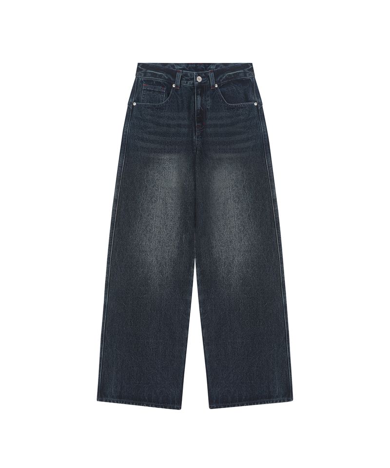 Signature Back Logo Denim Pants - INDIGO