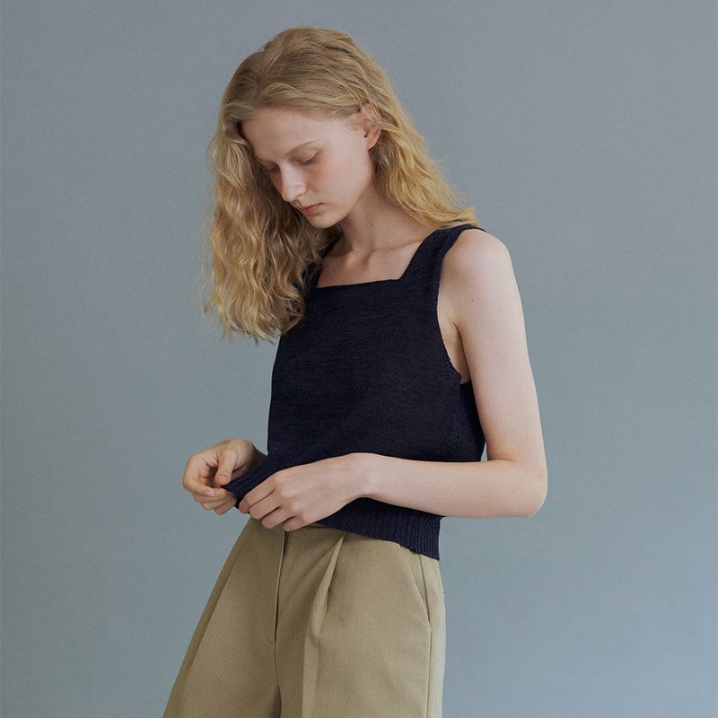 Square knit sleeveless