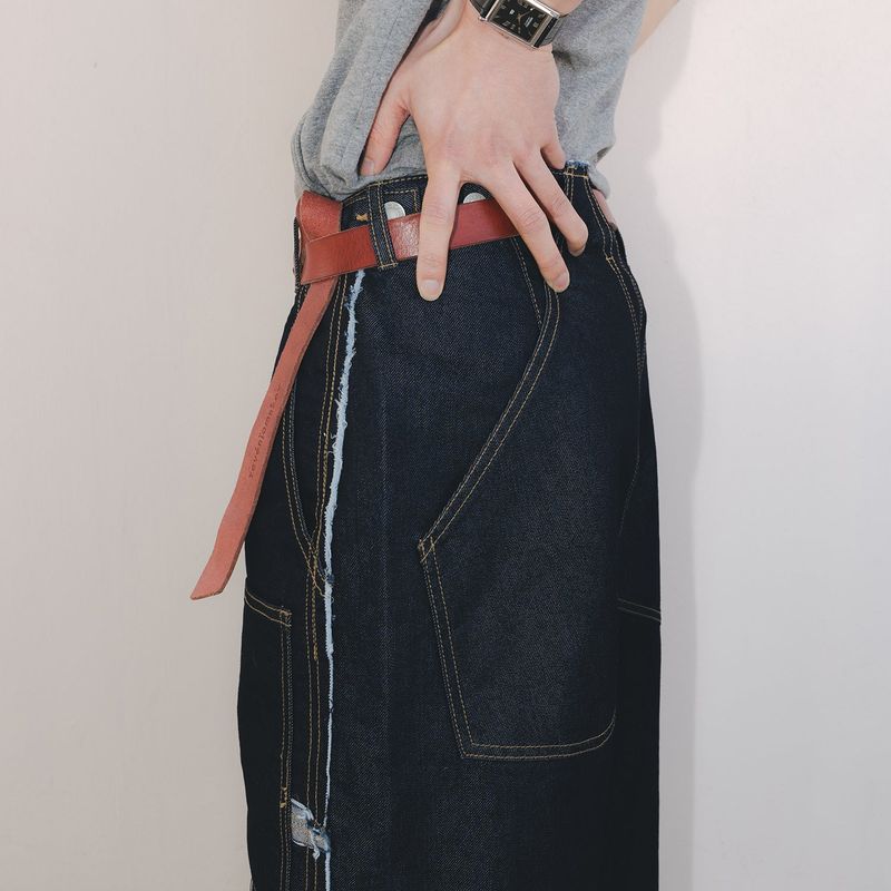 12.5oz flaw denim pants / Indigo