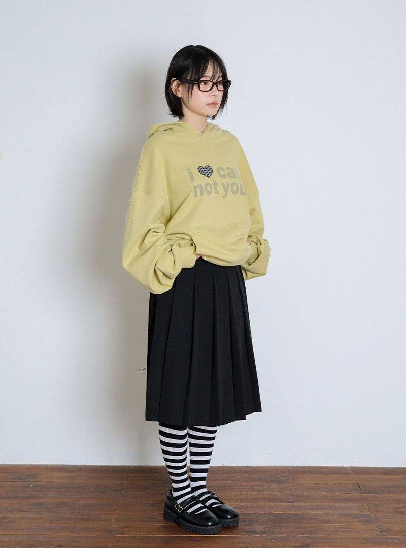 DOUBLE MOOD WRAP PLEATED SKIRT
