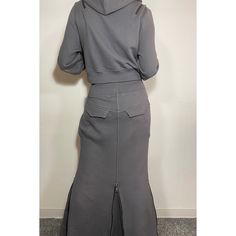 ANTIQUE ZIPPER MAXI SKIRT