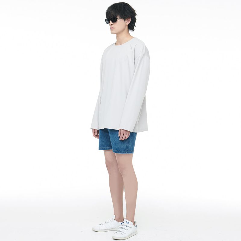 WOVEN T-SHIRT COOL GREY