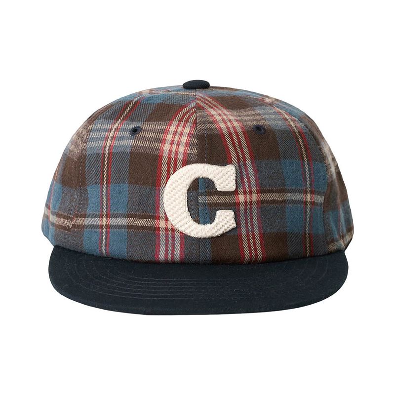 C Logo Check Cap (Brown Check)