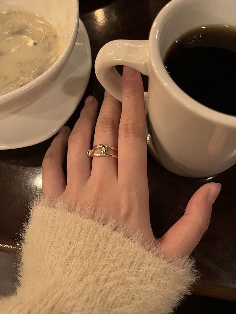 (silver925/18kgold) Cos open ring
