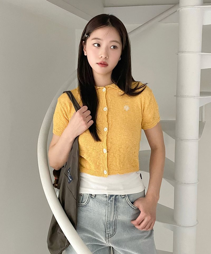 muahmuah（ムアムア）の「スラブカラーニットカーディガン [3color]（トップス）」