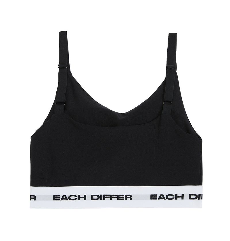 LOGO BAND BRA TOP_BLACK