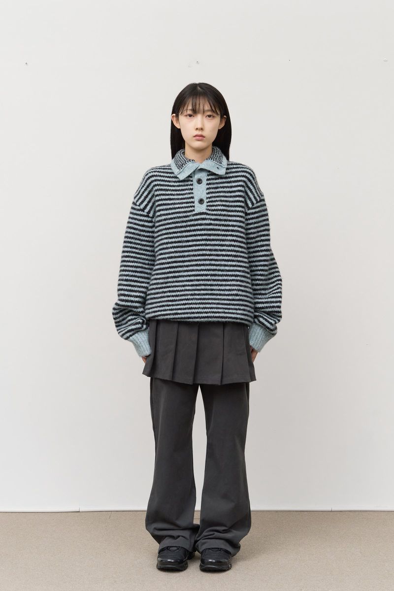 Hawk Striped High Neck Knit