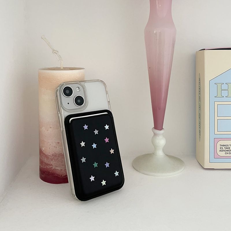 allthesamestudio（オールザセイムスタジオ）の「magsafe case star black leather card wallet set（Smartphone Accessories）」