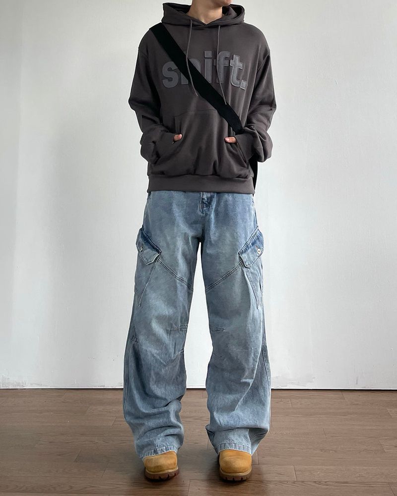 Shift patch embroidery hoodie