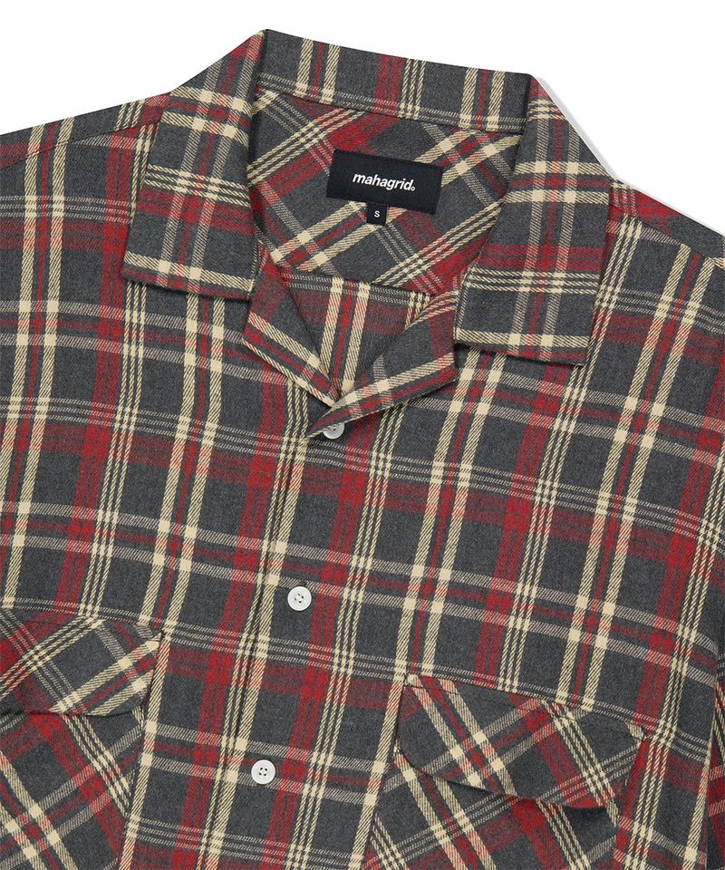CUT OFF FLANNEL CHECK SHIRT