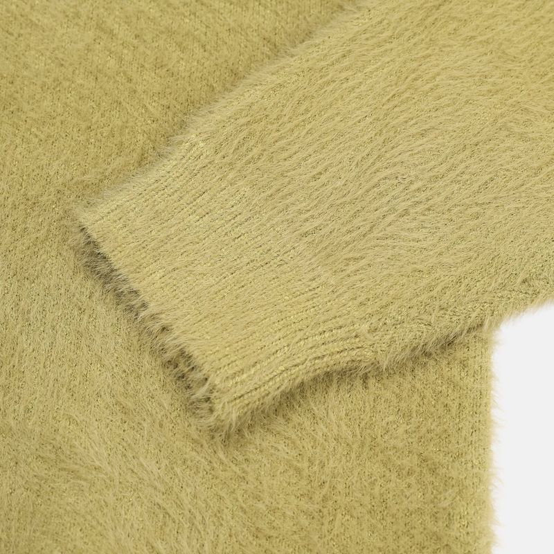 Angora hairy cropped knitwear
