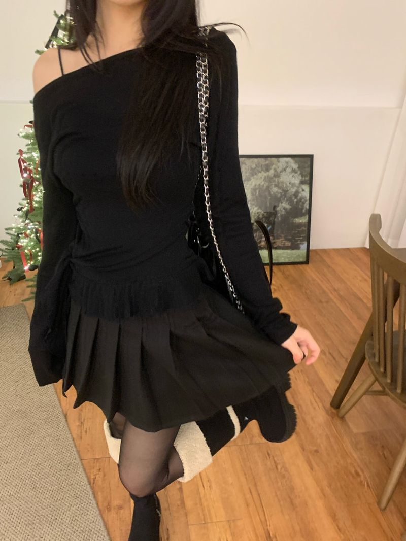 Sunday Pure Wool Pleated Mini SKirt