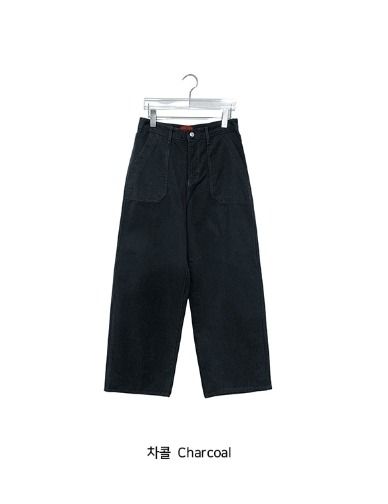 Iris Pocket Adjust Cotton Wide Pants