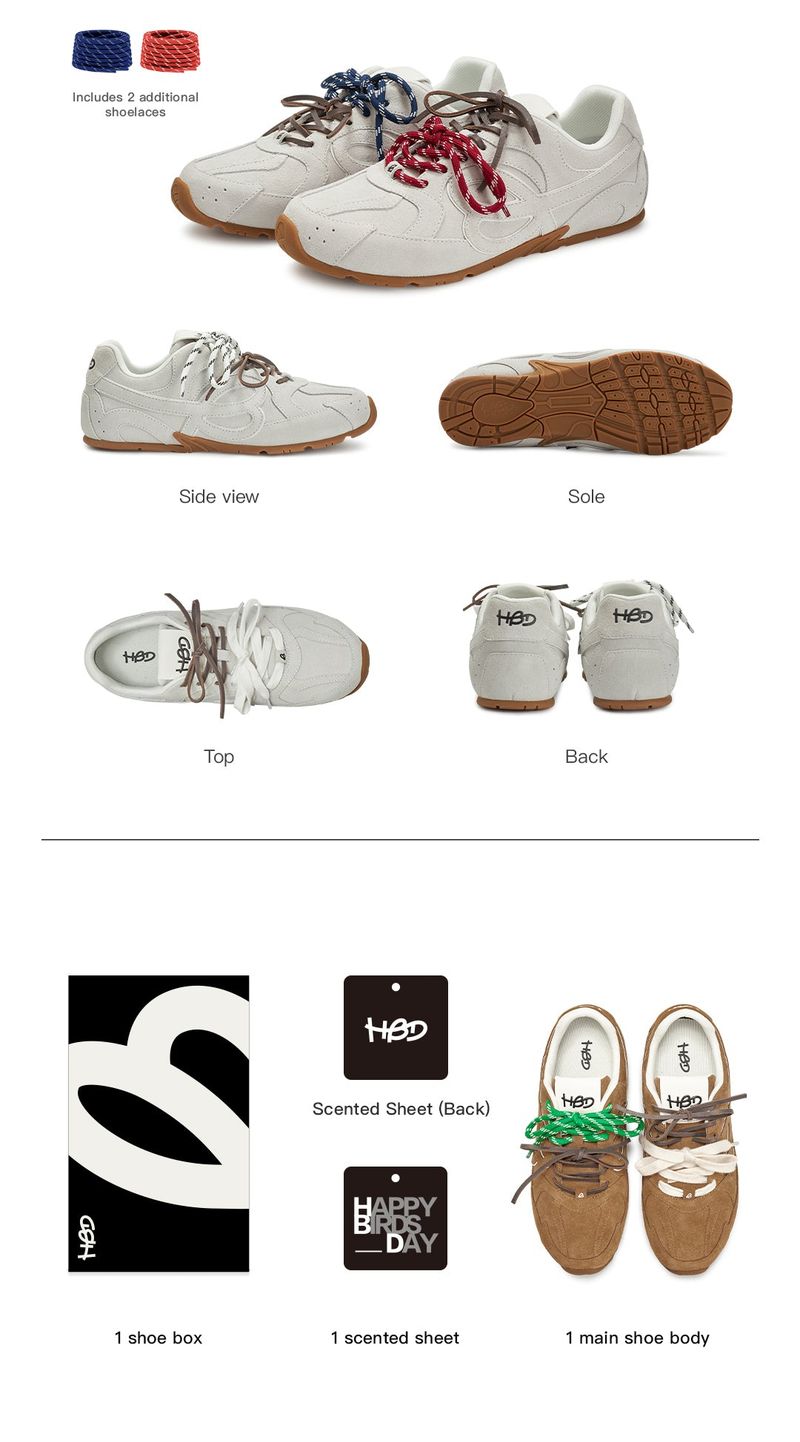 HBD "Little Puff" Thin-Soled Casual Shoes