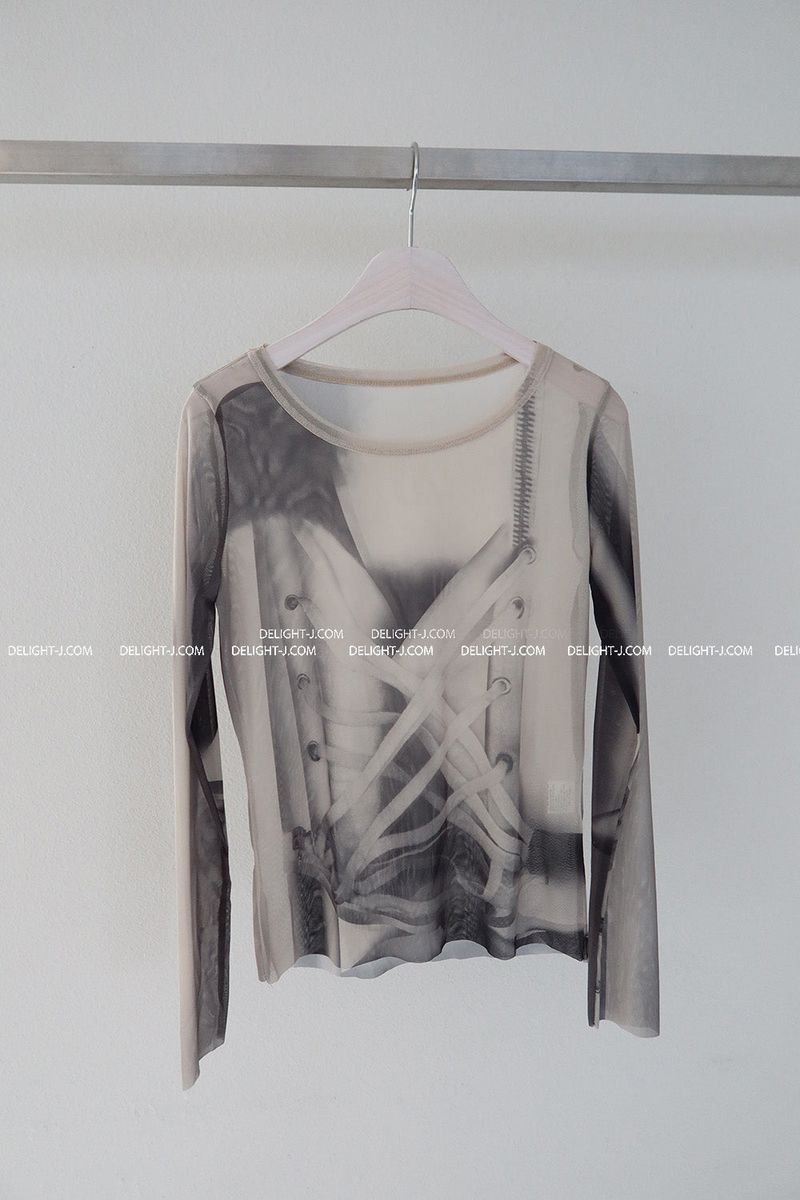Corset See-Through Printed T-Shirt