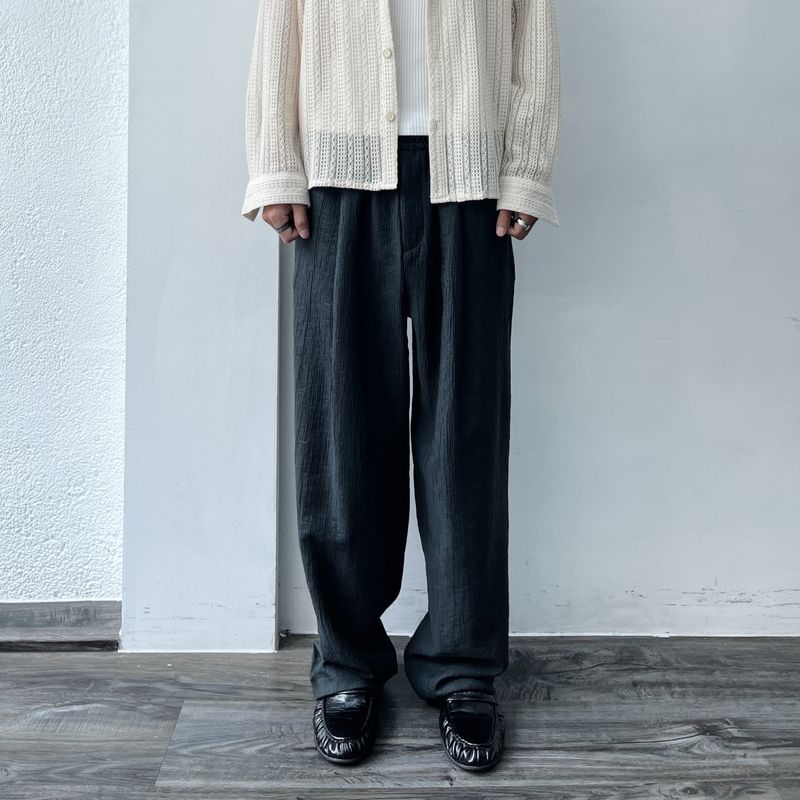 FADE MEET（フェードミート）の「Textured Draped Wide Pants（Pants）」