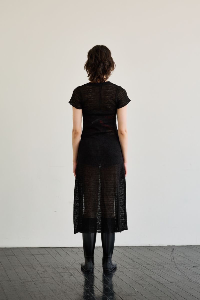 WITTY KNIT ONE-PIECE / BLACK