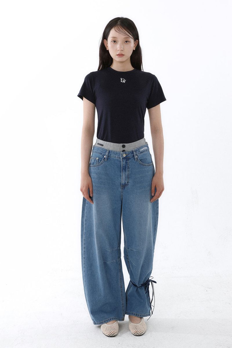 Loventina（ラヴェンティナ）の「BARREL 10-LENGTH DENIM_BLUE（Pants）」