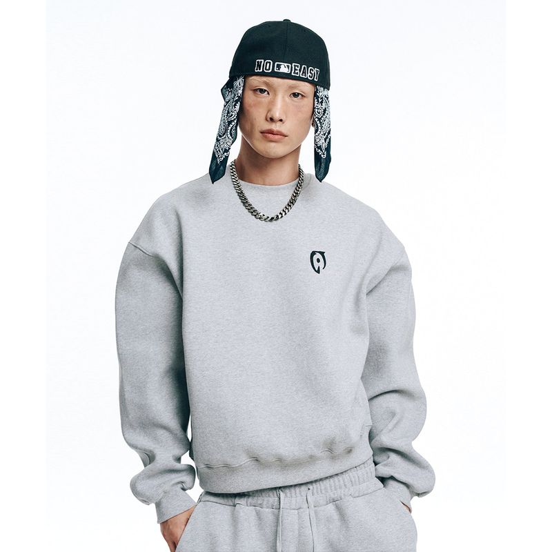 EASY NO EASY（イージーノーイージー）の「Oversized Hard Crop Sweatshirt - Grey（Tops）」