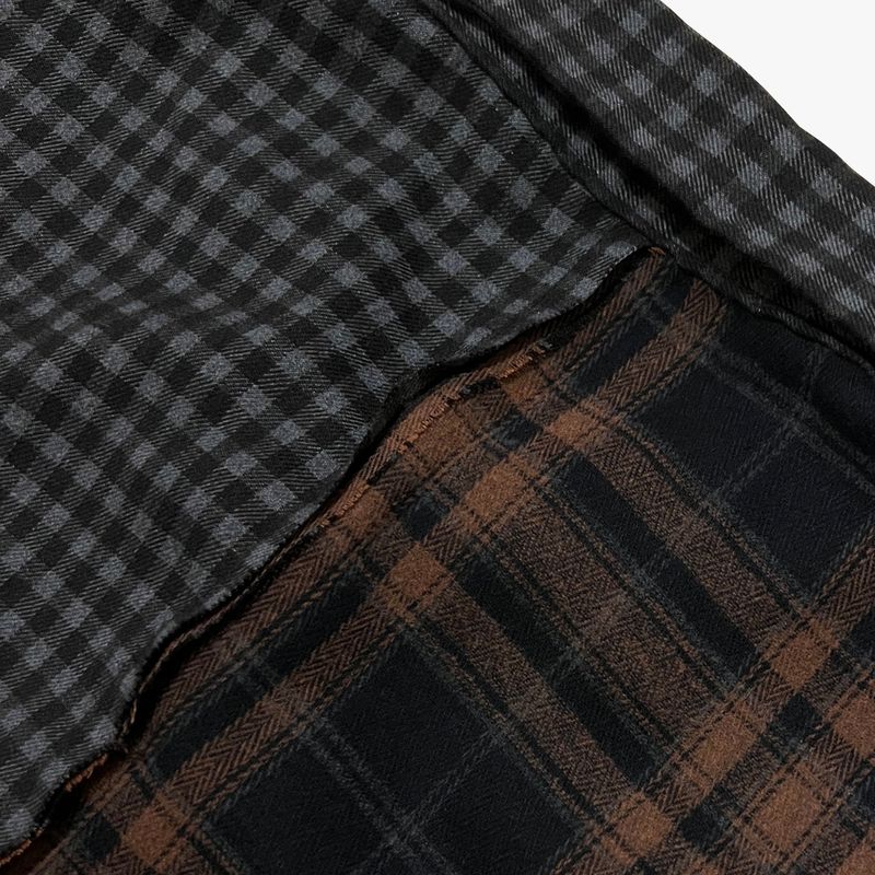 double check deconstructed shirt_brown