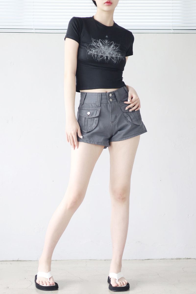 Brick Cargo High Waist Shorts