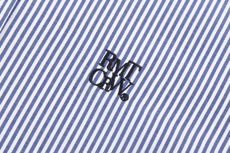 RECENT LOGO STRIPE HALF SHIRT_NAVY