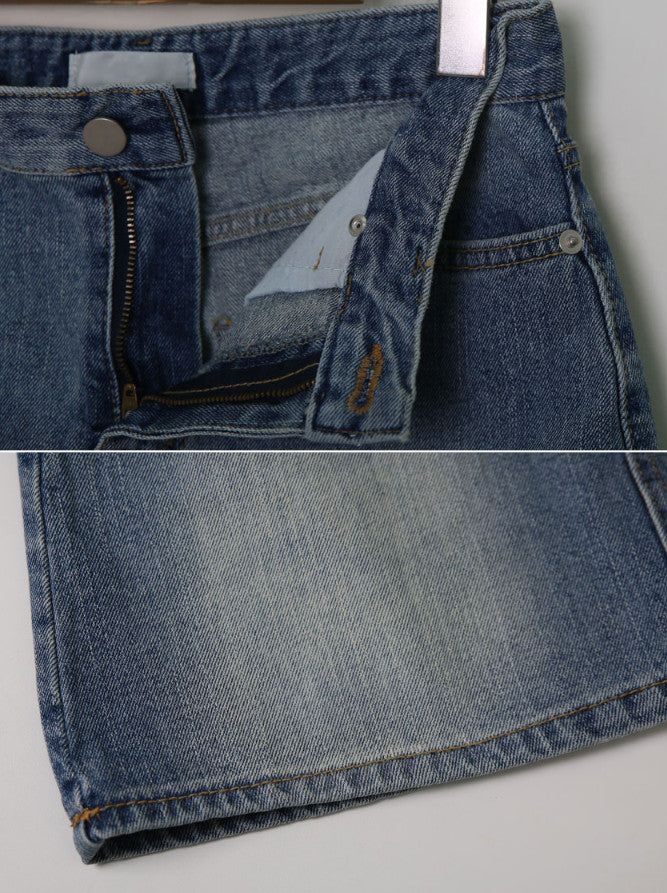Daily Raw Denim Mini Skirt