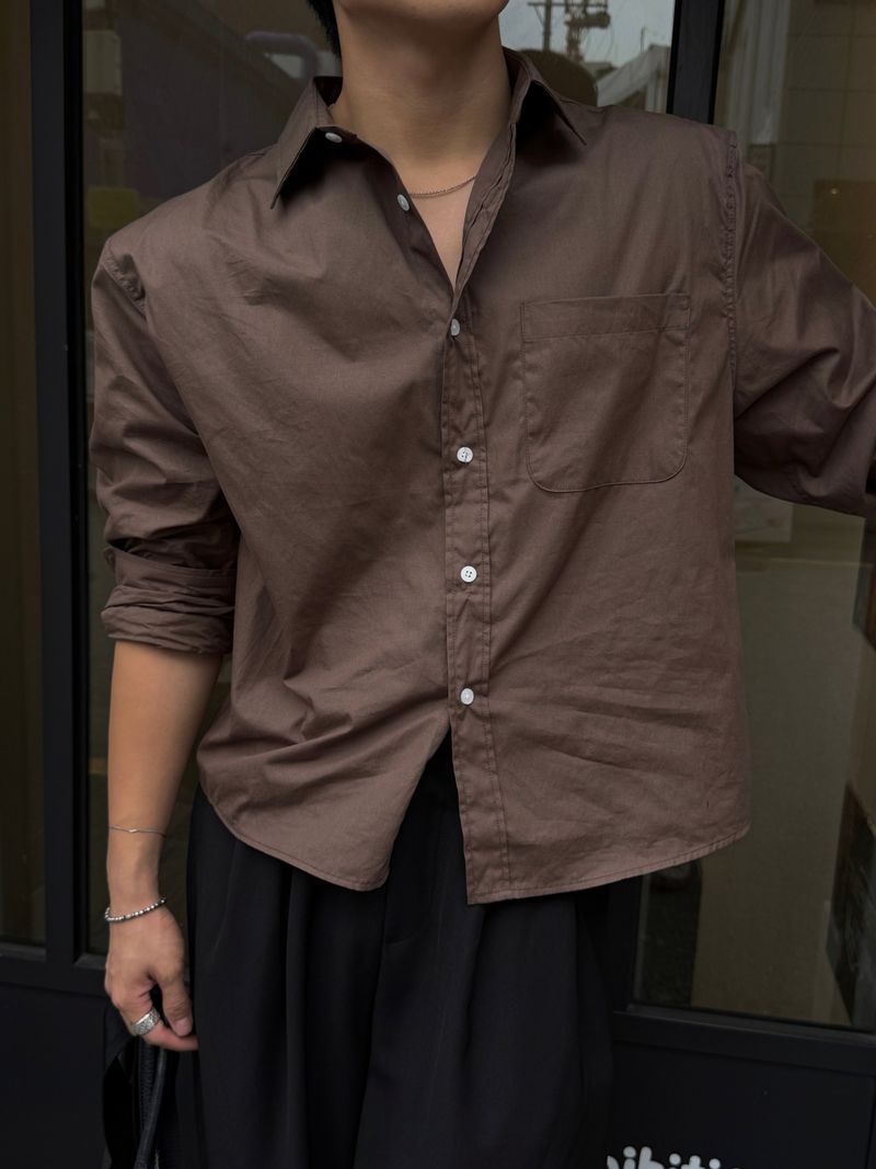 Core pocket crop shirt