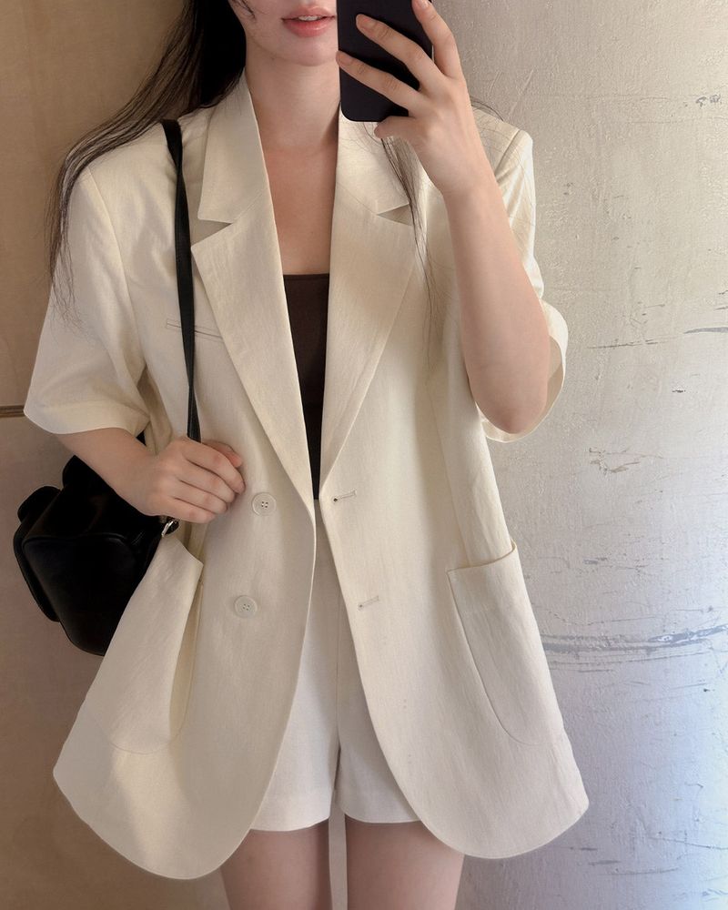 MAYBINS(メイビンス)の「Mine short-sleeved jacket(Jackets/Outerwear)」