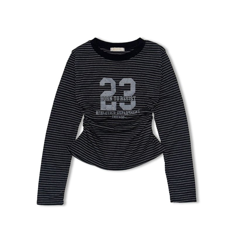 shirring number tee (4colors)