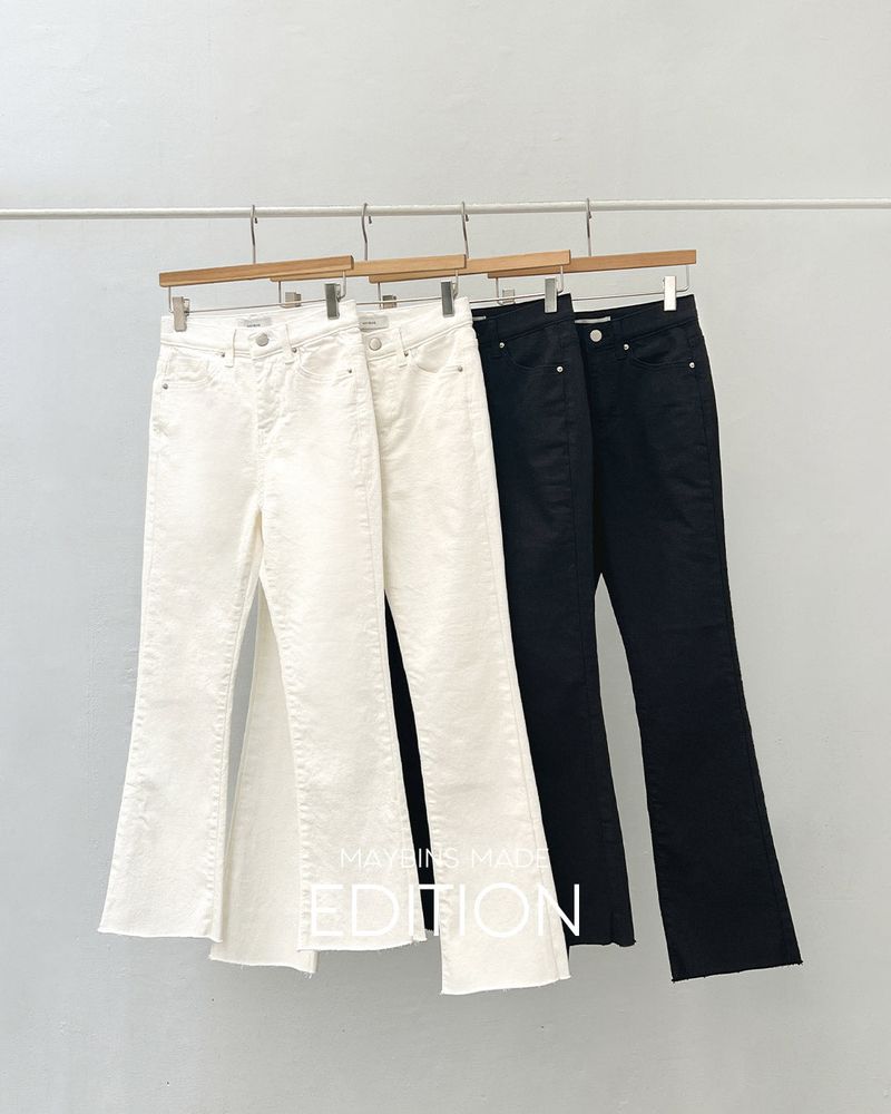 【MADE】Cotton Blend Raw Hem Pants