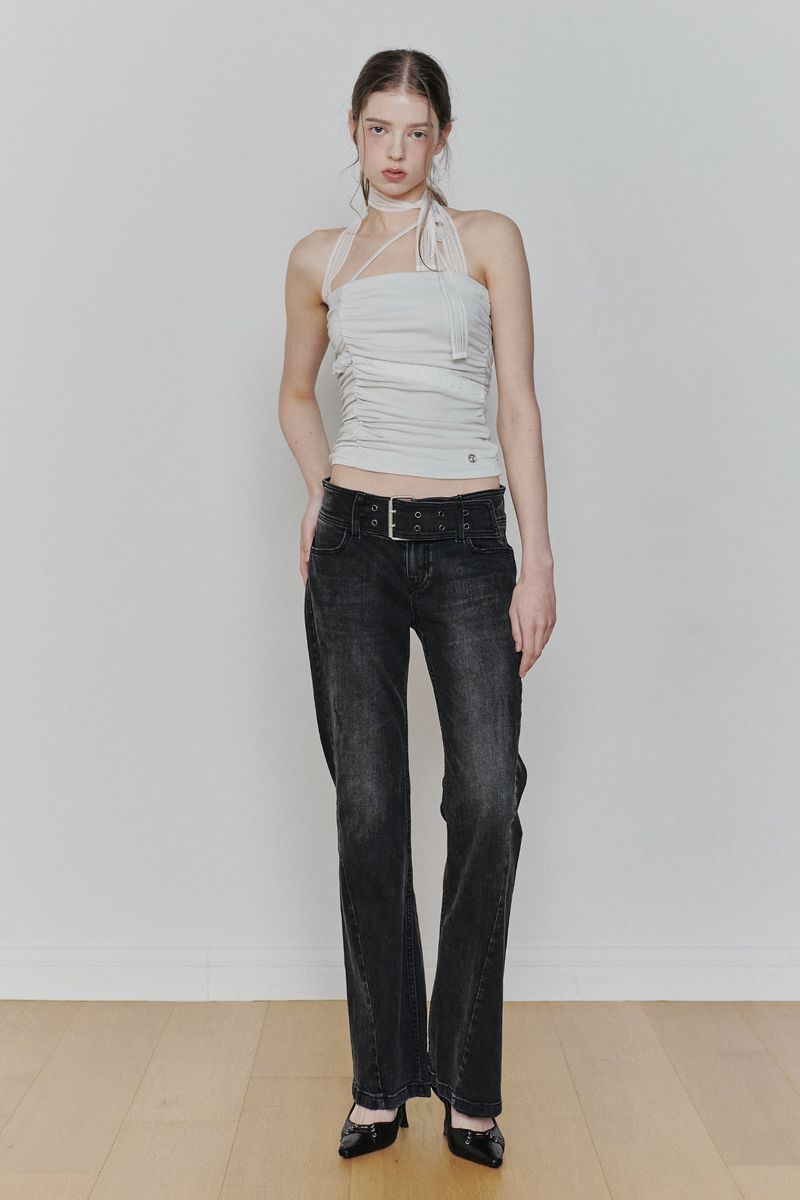ANGEL SHIRRING TOP light mint