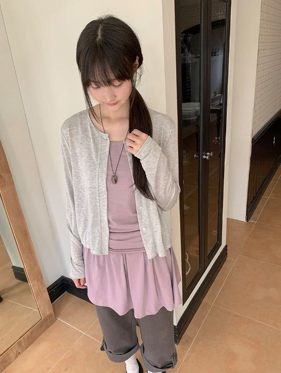Garta Shirring Layered Sleeveless One Piece