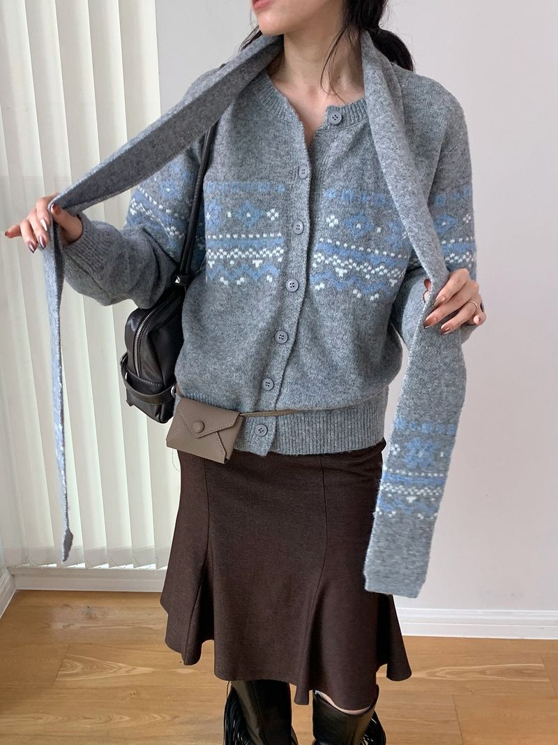 Cabin Nordic Round Knit Cardigan