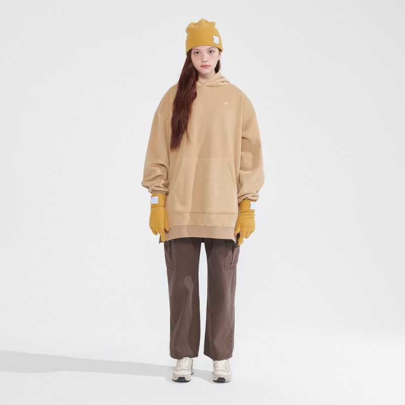 NAPPING HOODIE LONG SWEATSHIRT_BEIGE