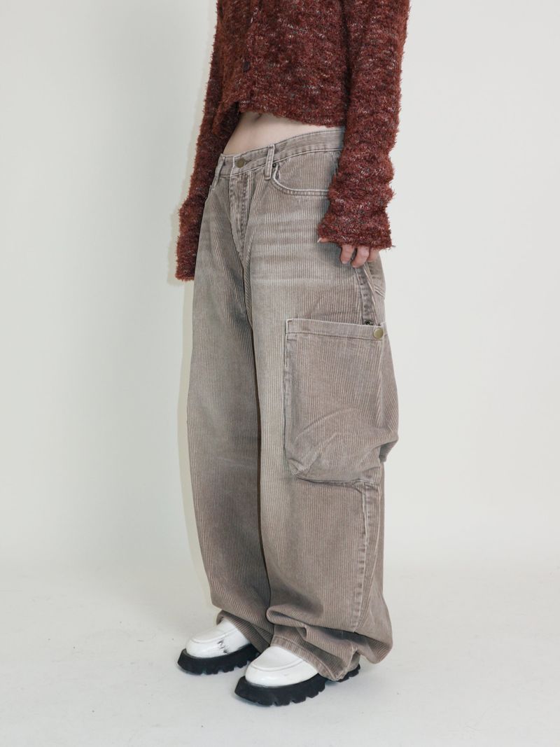 スクエアポケットバルーンフィットコーデュロイパンツ